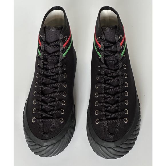 NIB Gucci Fabric Black High-top Sneakers 12.5 US (Gucci 11.5) 703033 Spain main image 10